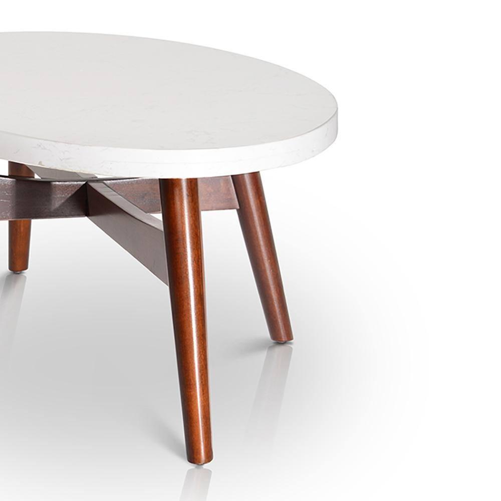 Serena Silverstone Oval Cocktail Table White - Steve Silver