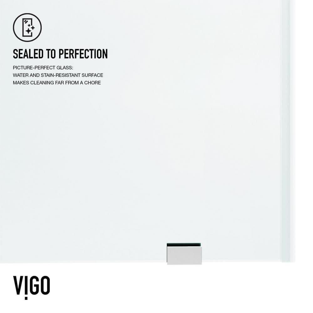 Elan 56-60" W x 76" H Sliding Frameless Shower Door with 3/8" Clear Glass