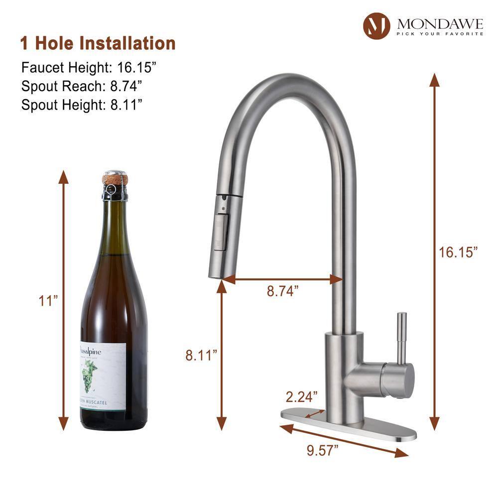 Mondawe Pull Down Kitchen Faucet