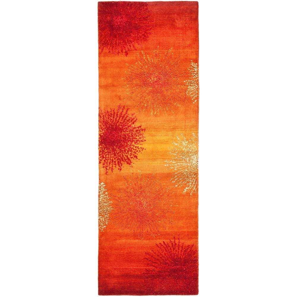 Soho SOH712 Hand Tufted Runner Rug - Rust/Multi - 2'6"x12' - Safavieh.