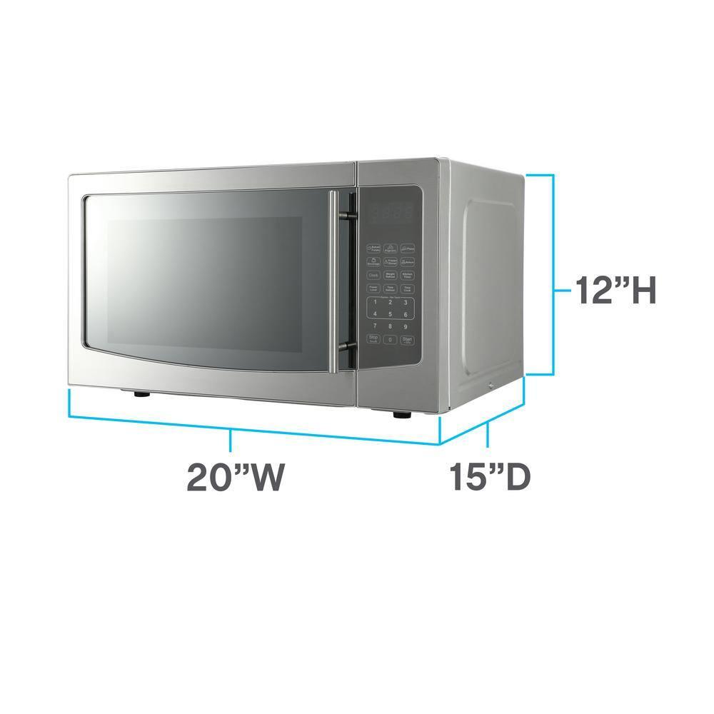 Avanti 1.1 cu. ft. Stainless Steel Microwave Oven, 1,000 W, Mirror-Finish
