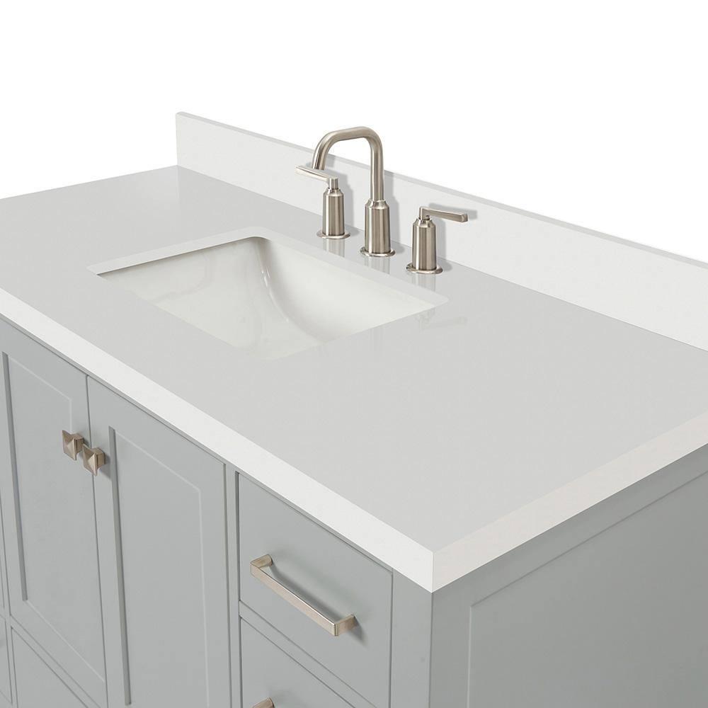 Ariel A049swqrvo Cambridge 49" Free Standing Single Basin Vanity Set - Grey