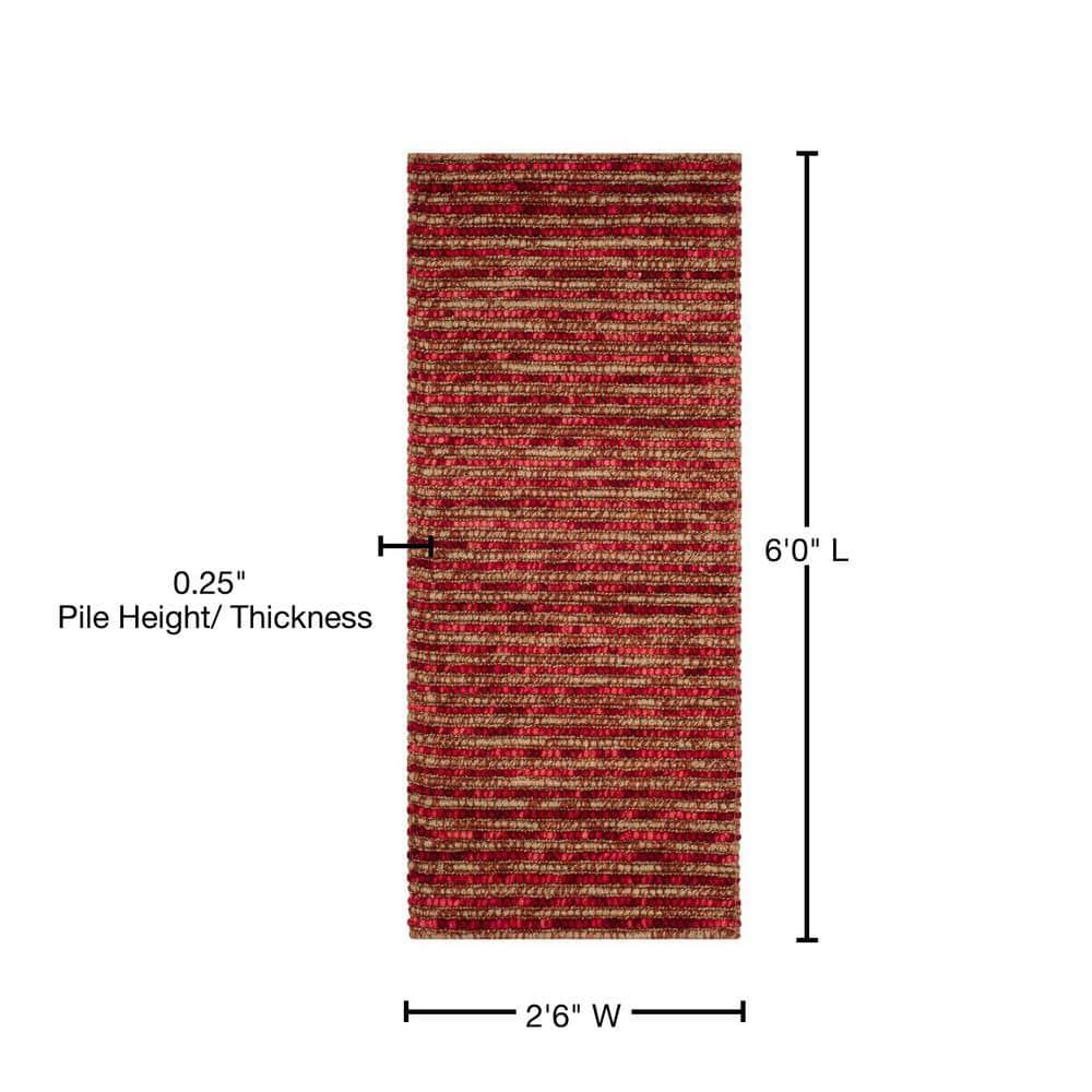 Bohemian BOH525 Hand Woven Runner Rug - Red/Multi - 2'6"x6' - Safavieh.