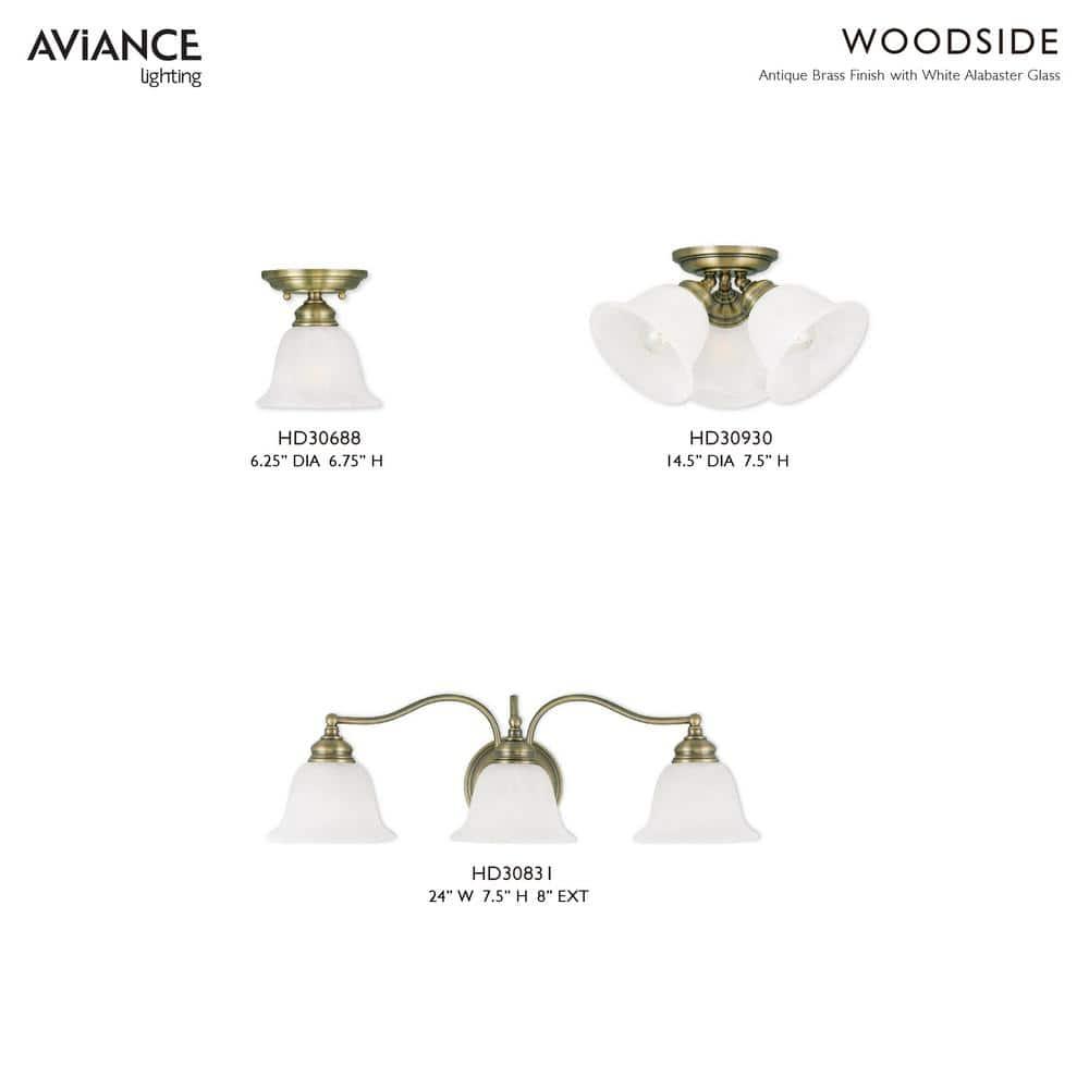 Livex Lighting Essex 1 - Light Flush Mount in  Antique Brass