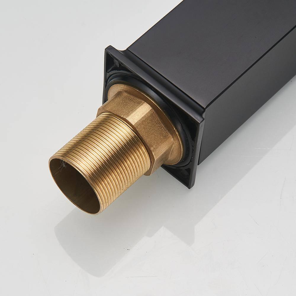 BWE Waterfall Single Hole Single-Handle Low-Arc Bathroom Sink Faucet With Pop-up Drain Assembly