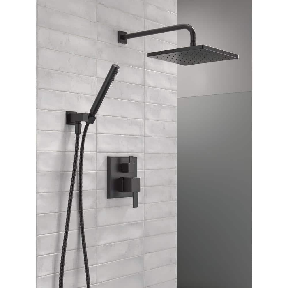 Modern Raincan Square Shower System, Rain Shower Head with Handheld Spray, Shower Faucet Set