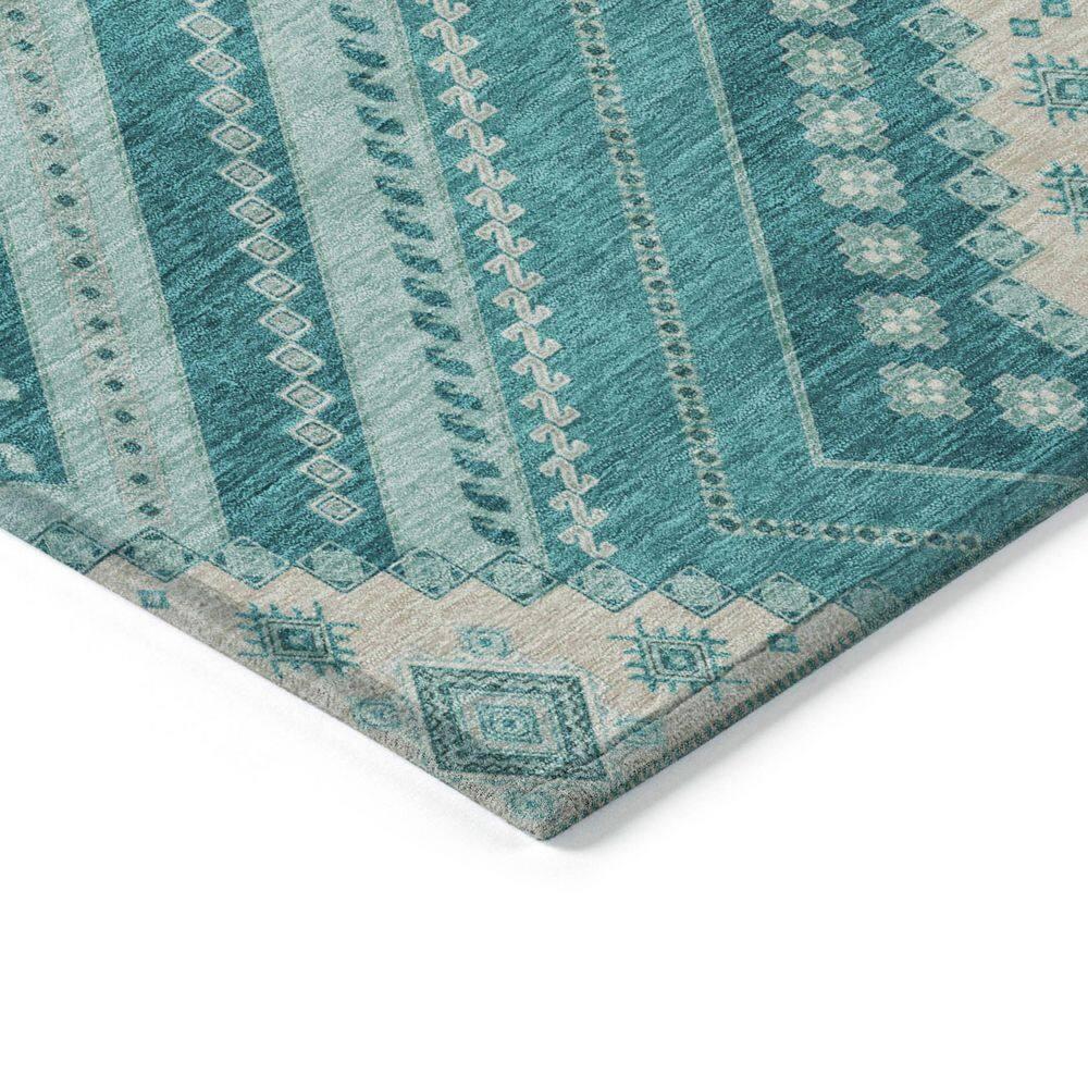 Machine Washable Indoor/Outdoor Chayden ACN1010 Teal 2'6" x 3'10" Rug