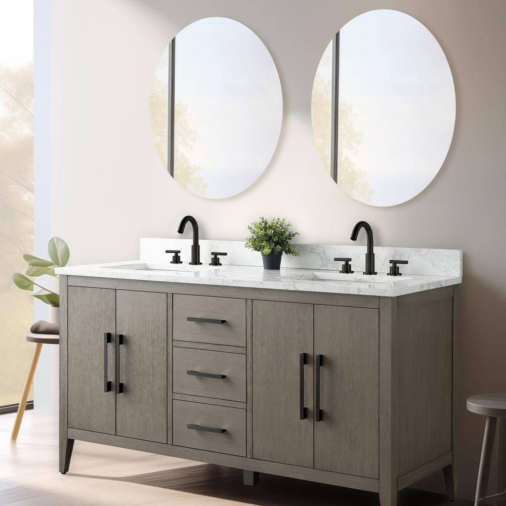 60" Double Bathroom Vanity Set