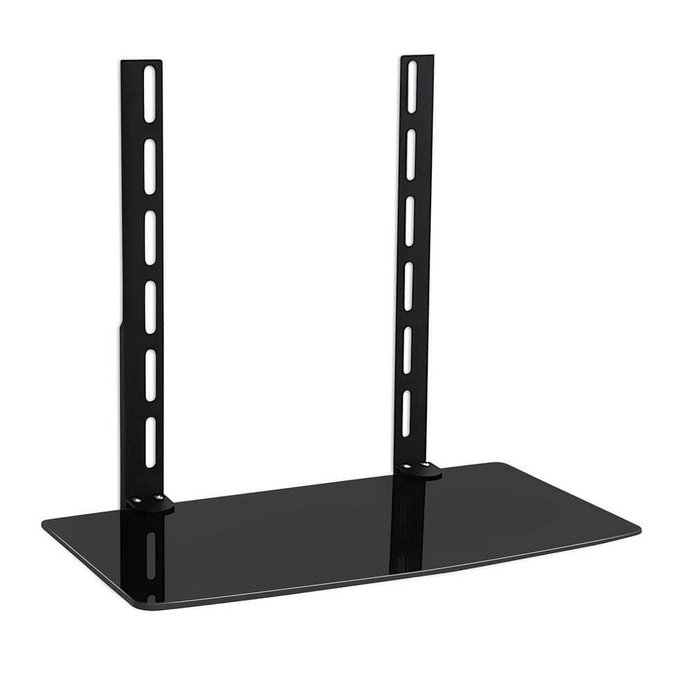 Mount-It TV Wall Mount Shelf Bracket Under TV for Cable Box, DVD Player, Stereo AV Components Shelf, Black