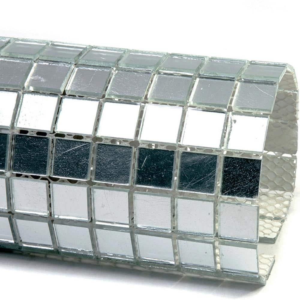 Altin 0.8" x 0.8" Glass Grid Mosaic Wall & Floor Tile