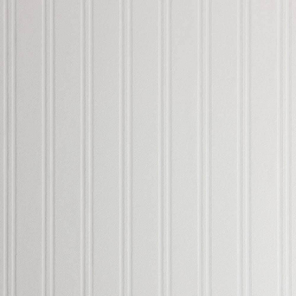 Brewster Beadboard Brown Wood Panel Paintable Prepasted Expanded Vinyl Wallpaper, 20.5-in by 33-ft, 56.4 sq. ft.