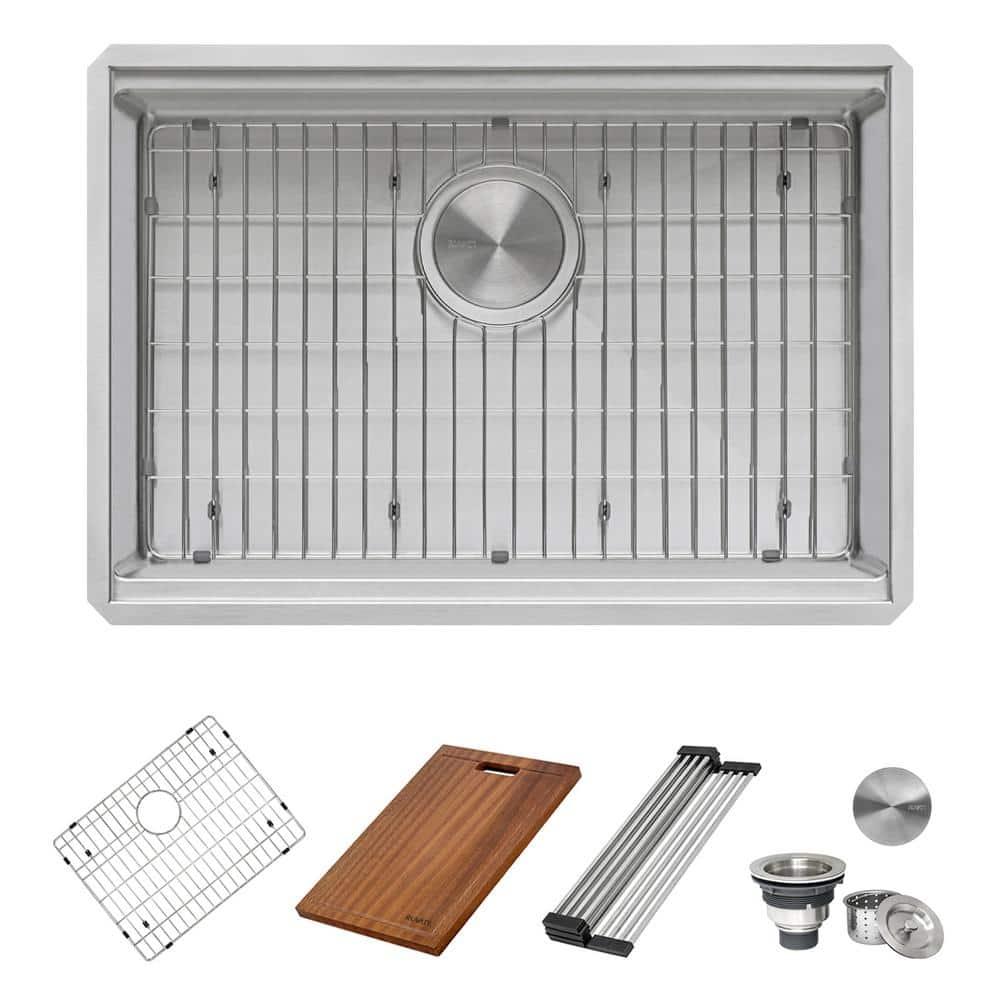 27-Inch Stainless Steel Workstation Kitchen Sink with Accessories