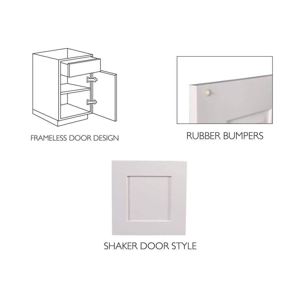 Brookings 24 Inch Bathroom Vanity, Ready to Assemble, Solid Wood, Sherwin Williams – Design House, 587063
