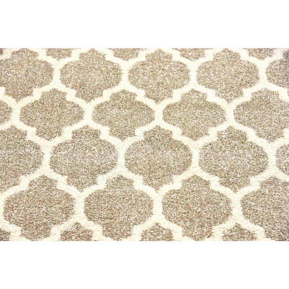 Unique Loom 2' 7 x 8' 0 Trellis Philadelphia Light Brown Area Rug