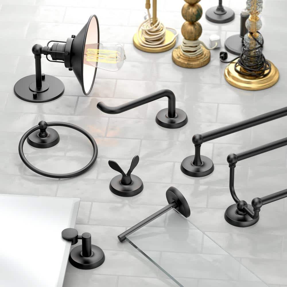 Designer II 24" Wall Mounted Double Towel Bar, 2 Bar Towel Rack