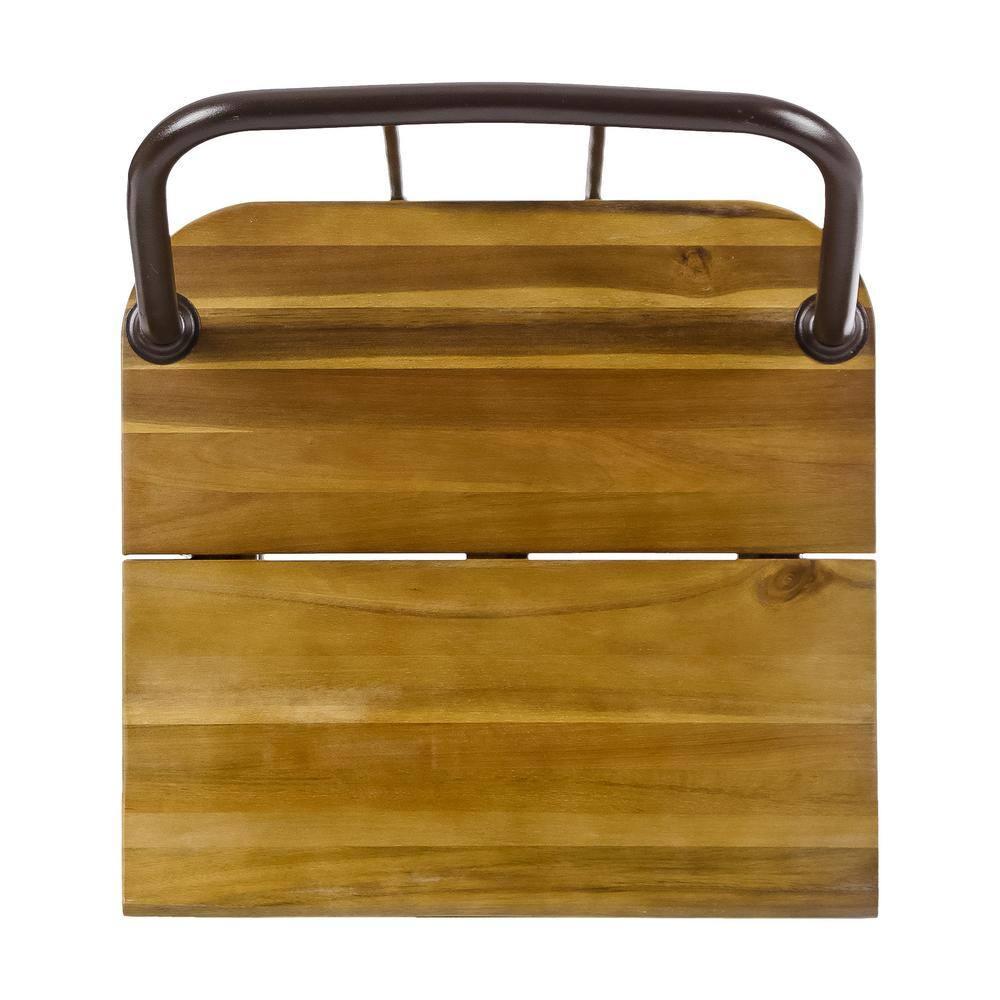 Noble House Denali Outdoor Teaked Acacia Wood Barstools (Set of 2)