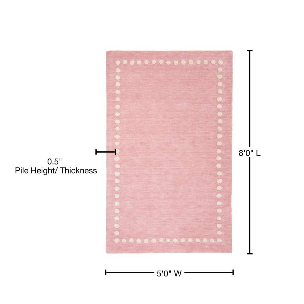 Safavieh Kids SFK802 Hand Loomed Indoor Area Rug - Pink - 5'x8' - Safavieh