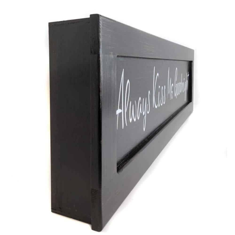 American Furniture Classics Model KISSMEOTBB Always Kiss Me Goodnight Over the Bed Wall Décor with Hidden, Locking Gun Compartment