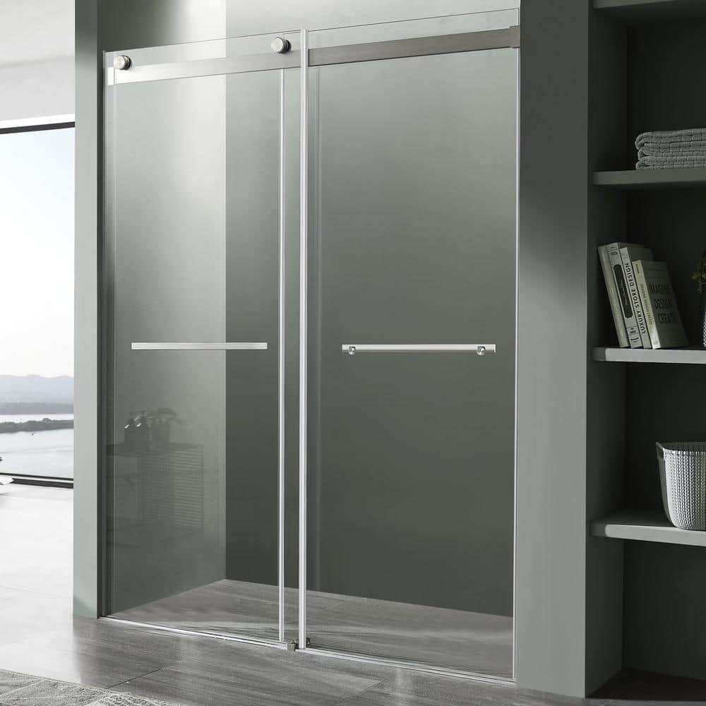 Kahn 60" W x 76" H Double Sliding Frameless Shower Door