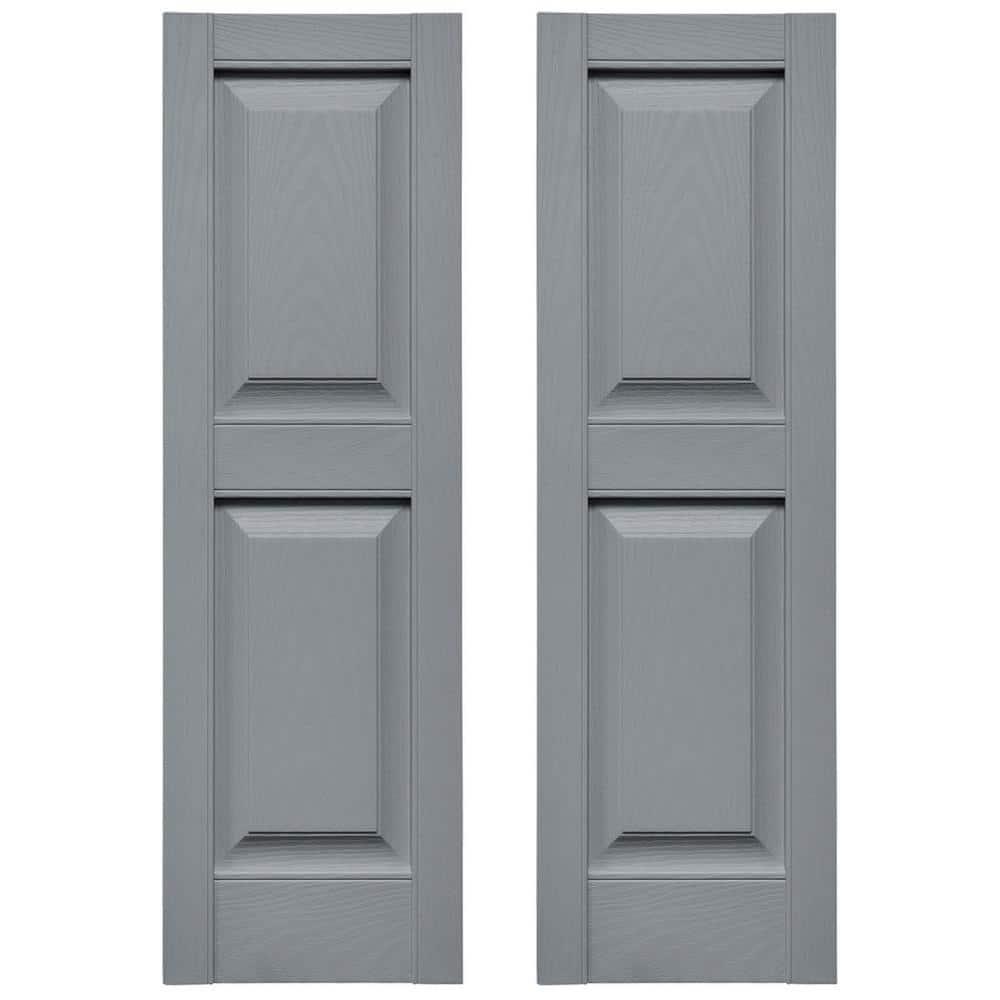 Builders Edge Builders Edge, TailorMade Two Equal Panels, Raised Panel Shutters, Includes Matching Installation Spikes (Per Pair)