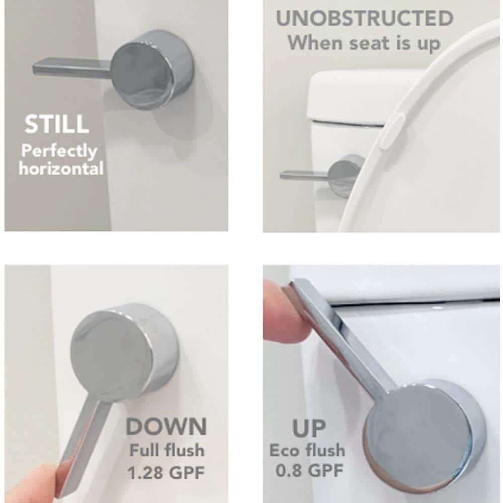 2-Piece 1.28/.09 GPF Dual Flush Elongated 20 in. Extra Tall Toilet in White, Seat Included