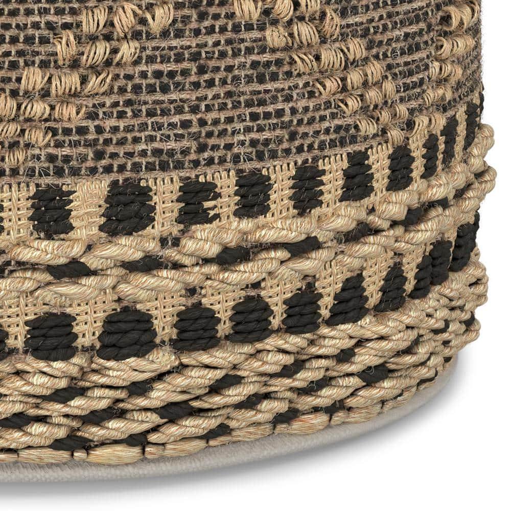 Simpli Home Stella Upholstered Pouf