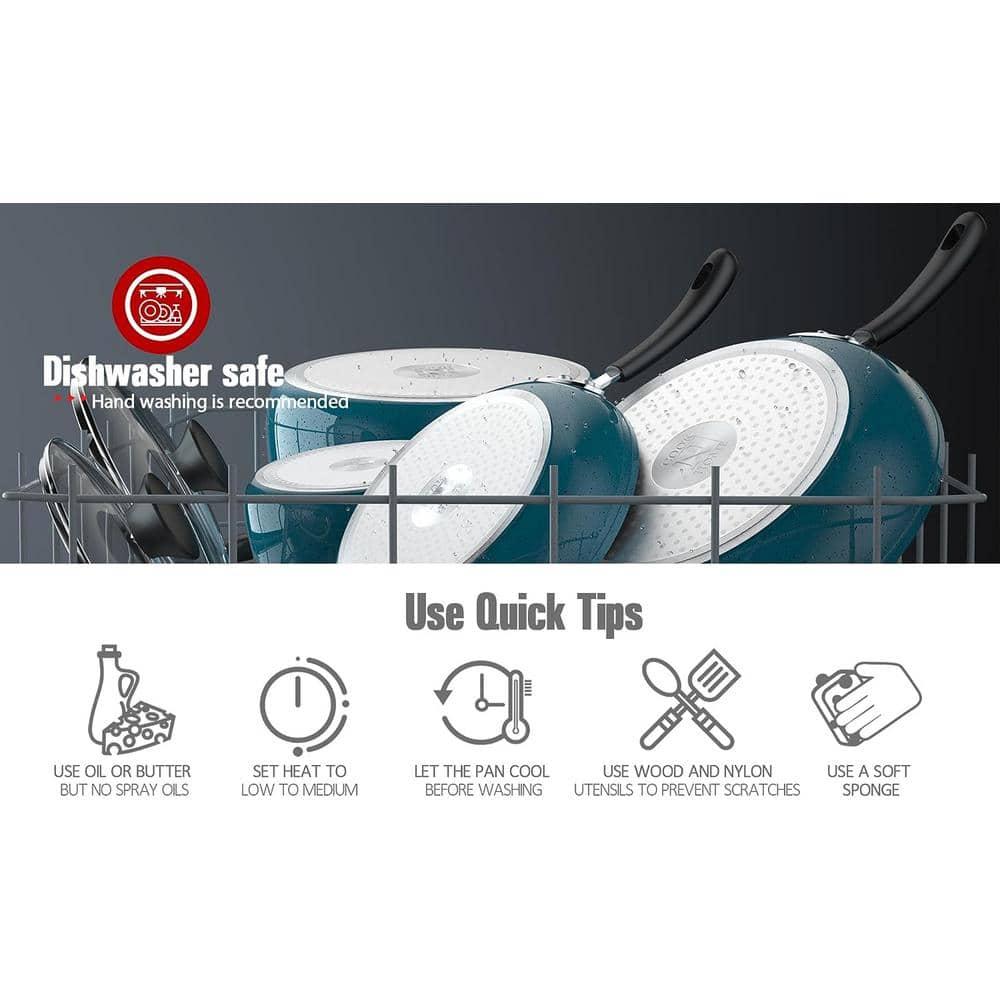 Cook N Home Cook N Home Non-Stick Aluminum Pots and Pans Kitchen Cookware Set 12 Piece
