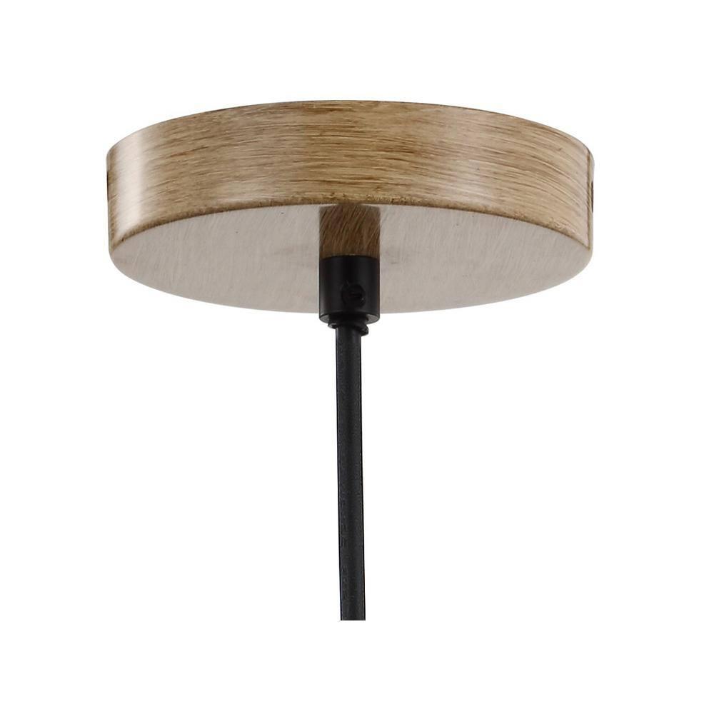 HOZO JYL6125A Simon 11.75" Pinecone Wood LED Pendant Contemporary Dimmable Adjustable Dining Room Living Room Kitchen Foyer Bedroom Hallway, Natural