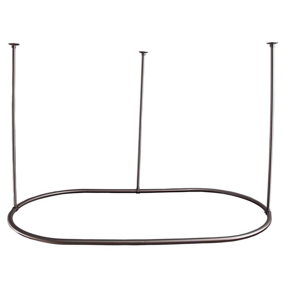 72'' Oval Shaped Fixed Shower Curtain Rod