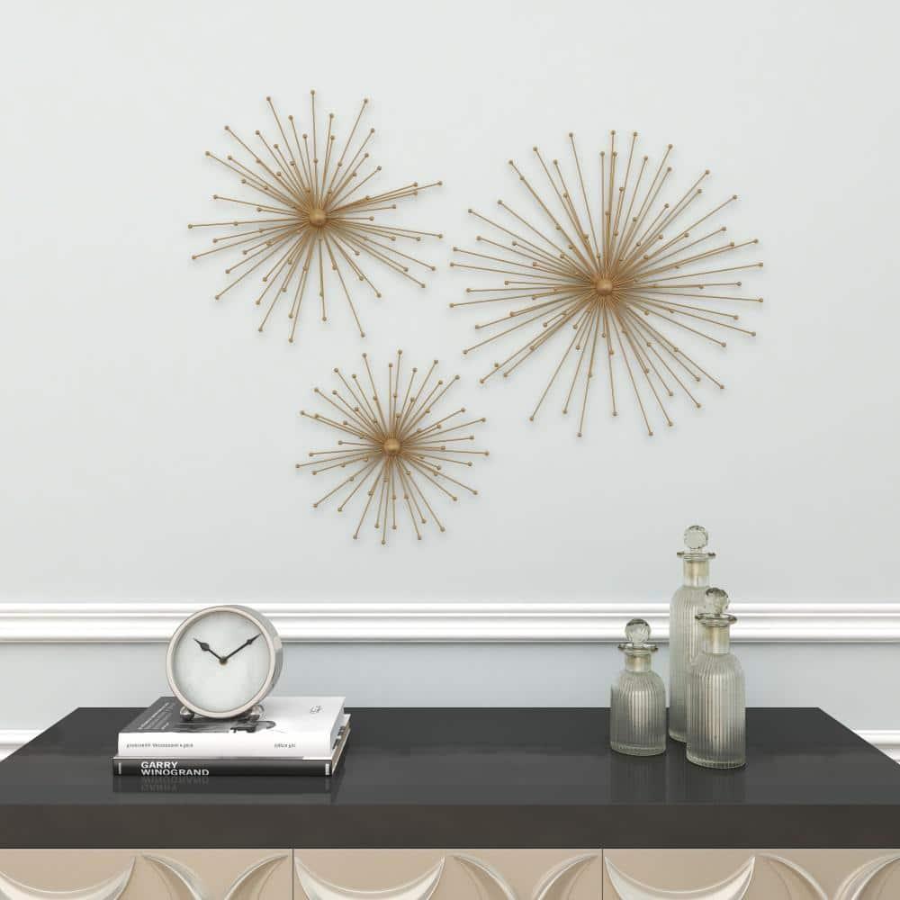 George Oliver Metal 3D Starburst Gold Wall Decor Set