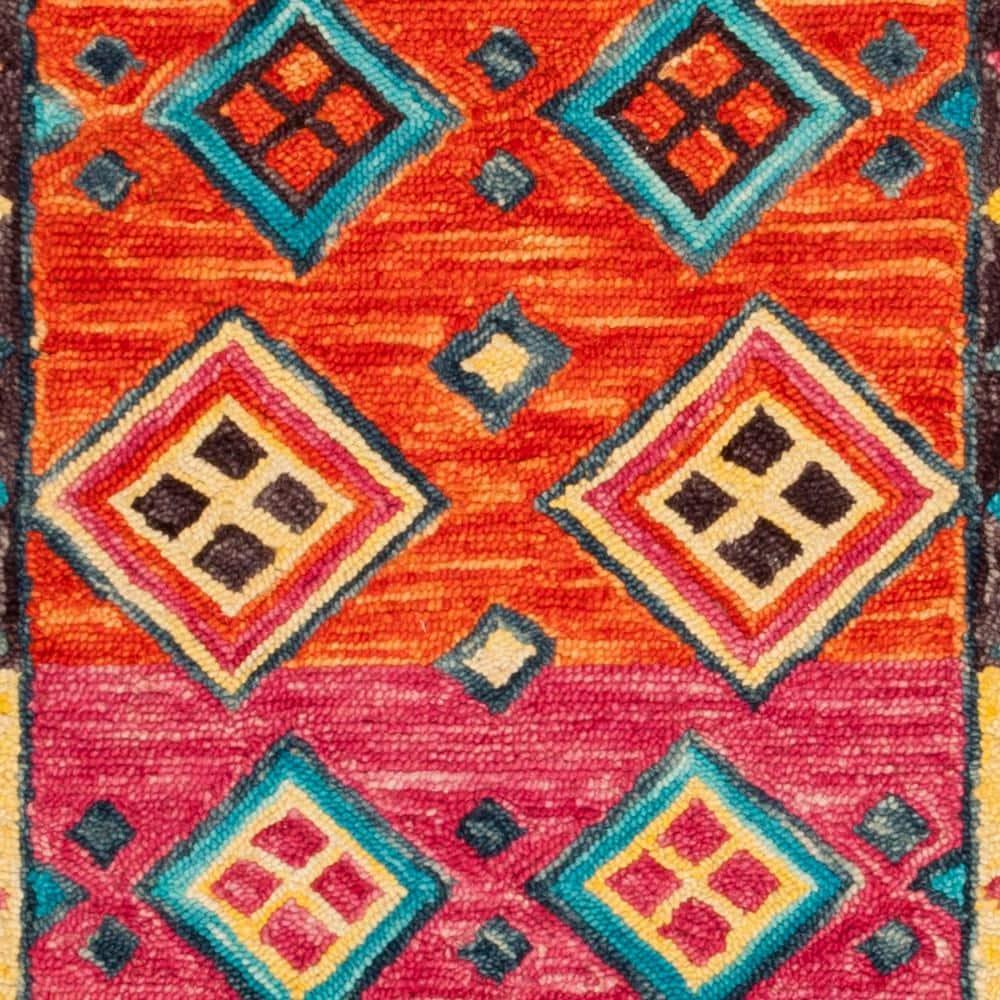 Aspen APN138 Hand Tufted Runner Rug - Orange/Fuchsia - 2'3"x13' - Safavieh.