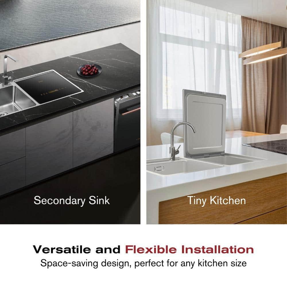 FOTILE FOTILE Right Orientation 2-In-1 In Sink Dishwasher 18-in Top Control Built-In Dishwasher, 57.8-dBA Standard Sound Level SD2F-P3