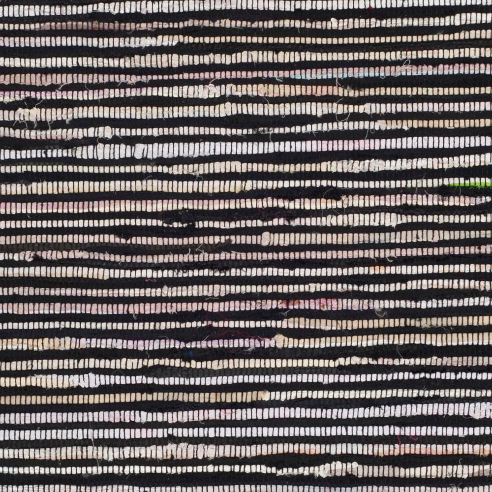 Rag Rug RAR130 Hand Woven Indoor Area Rug - Black/Multi - 4'x6' - Safavieh.
