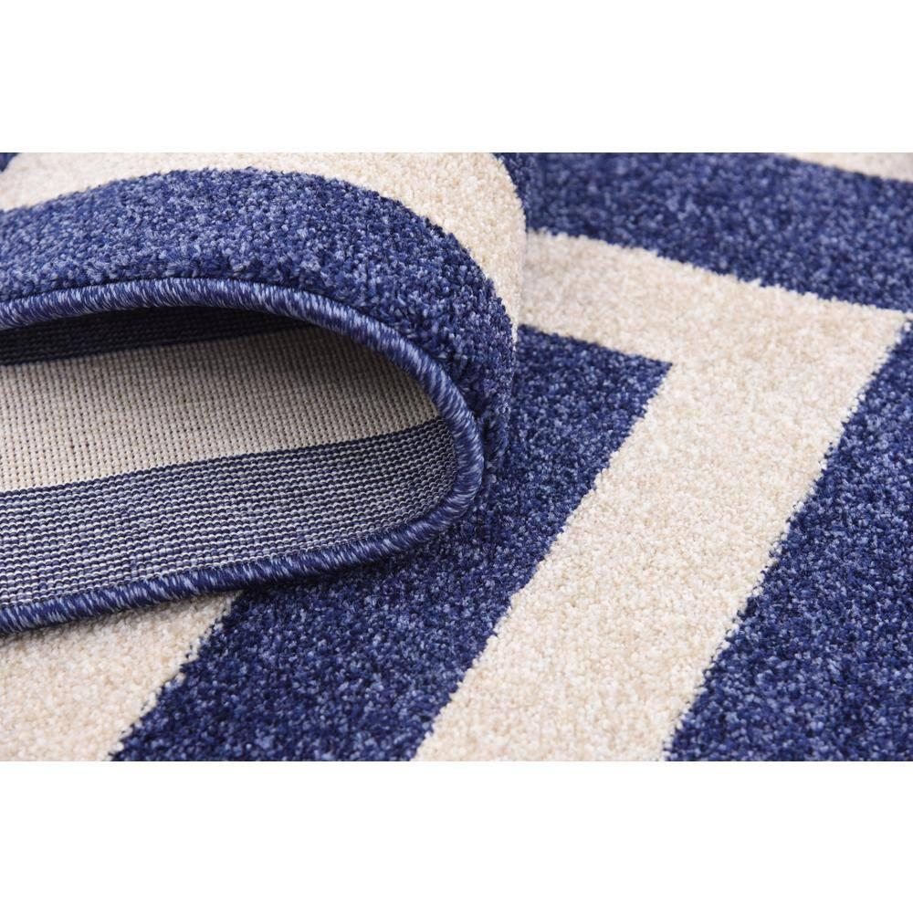 Unique Loom Athens Collection Area Rug - Greek Key (6' 1" x 9' Rectangle Navy Blue/Beige)
