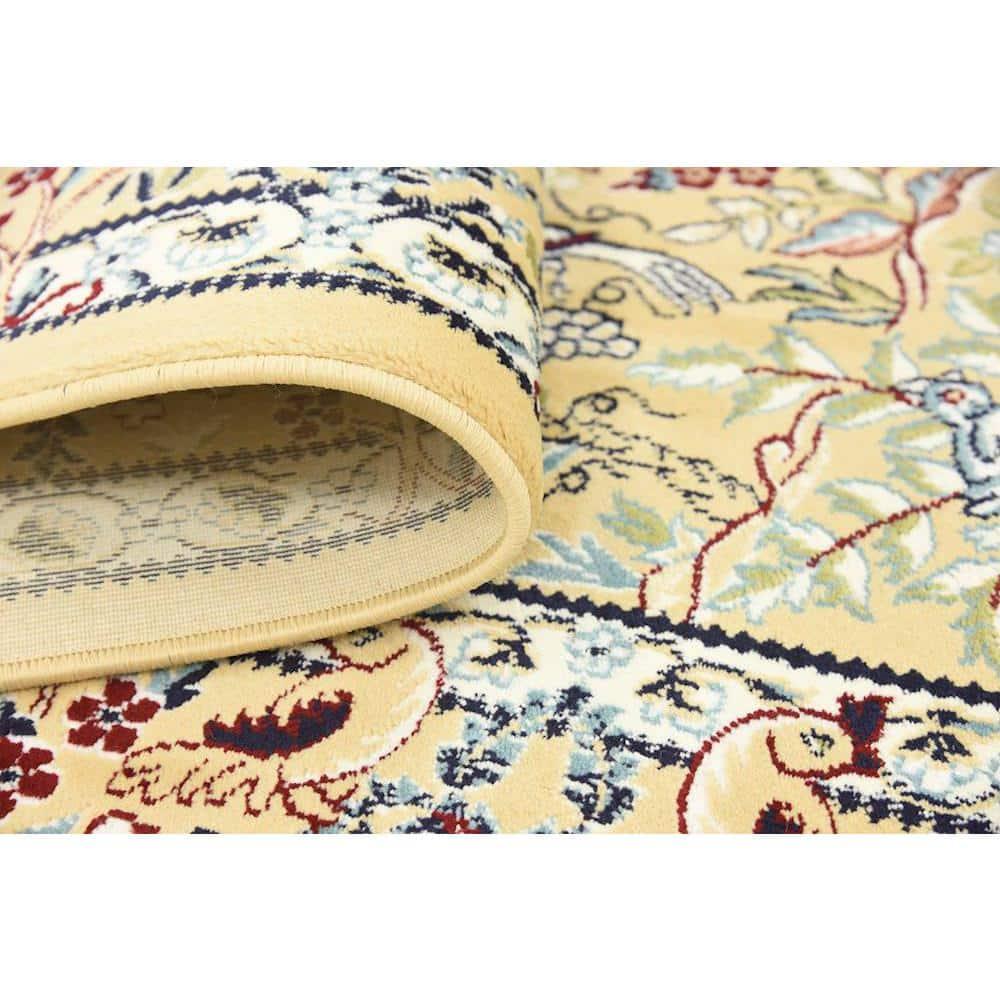 Unique Loom Narenj Collection Area Rug - Bristol (5' 1" x 8' Rectangle Beige/Blue)