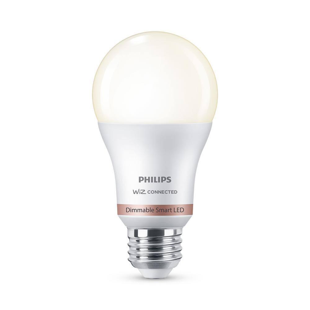 Philips Smart Wi-Fi Connected LED 60-Watt A19 Light Bulb, Frosted Soft White, Dimmable, E26 Base (1-Pack)