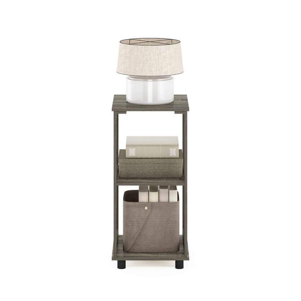 Furinno Romain 2-Tier Tall End Table, French Oak