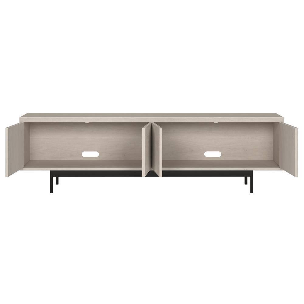 Evelyn&Zoe Whitman Rectangular TV Stand for TV's up to 75", Alder White