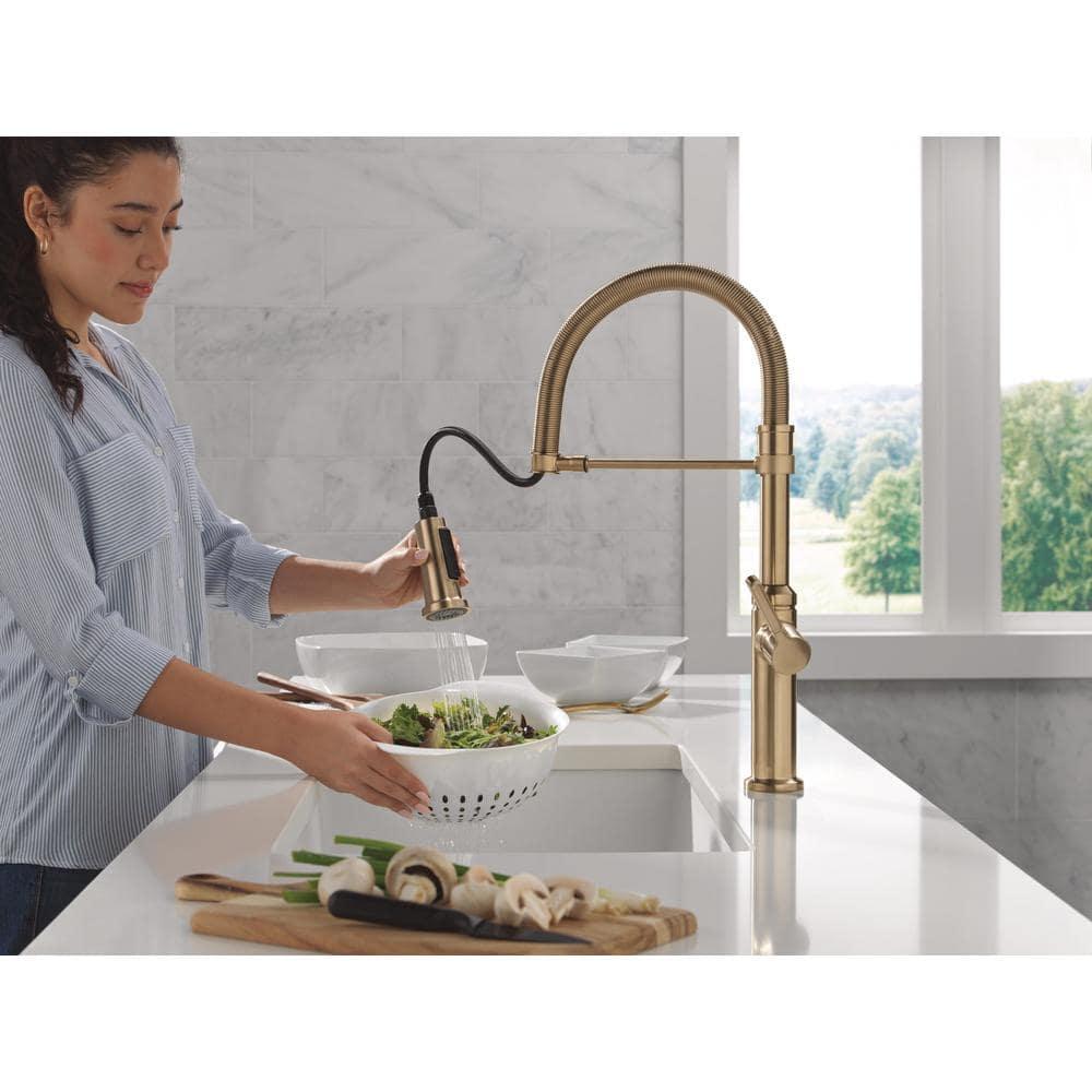 Rhett Pro Commercial Kitchen Faucet, Pull Down Sprayer Kitchen Sink Faucet
