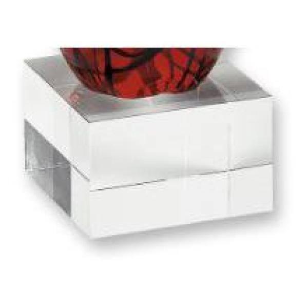 Monet Murano Style Art Glass Swirl Centerpiece on Crystal Base 10"