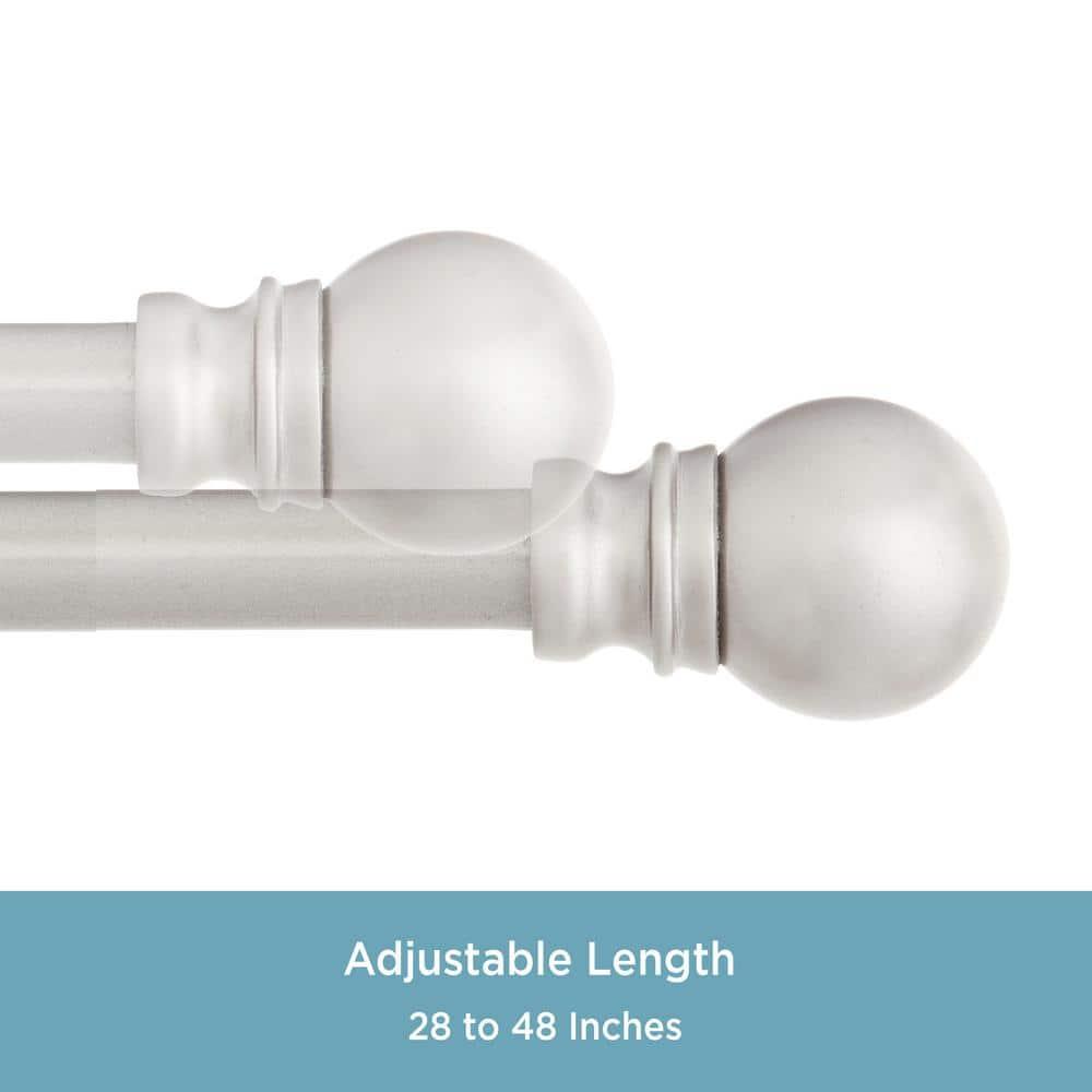 Kenney Kingstown Metal Adjustable 0.5" Single Curtain Rod