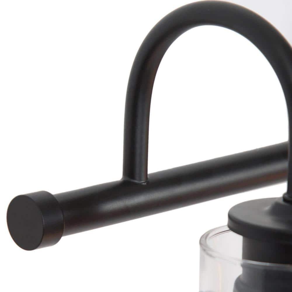 LNC Charm 22-in 3 -Light Matte Black Farmhouse Vanity light bar