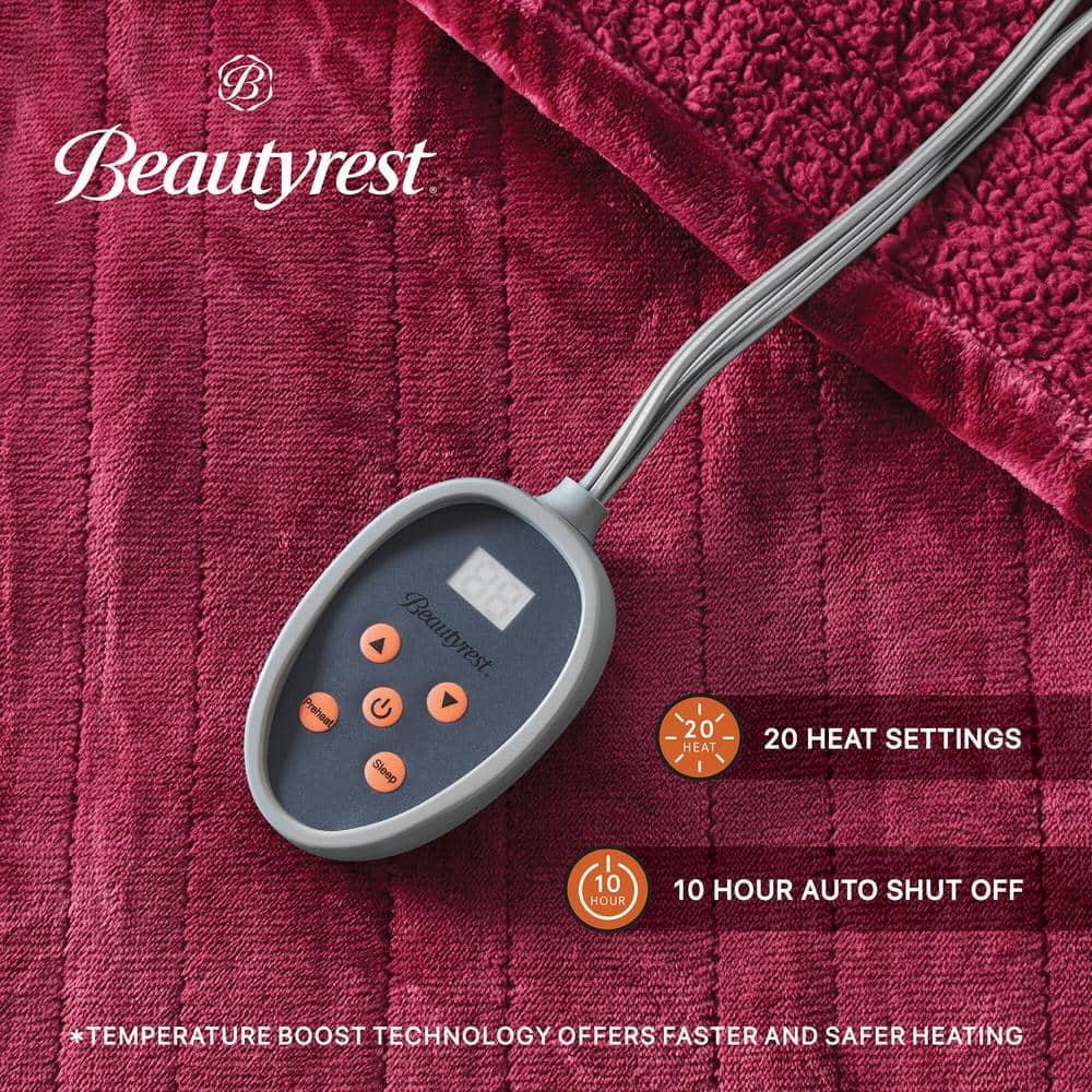 Beautyrest Beautyrest Heated Oversized Microlight to Berber Blanket