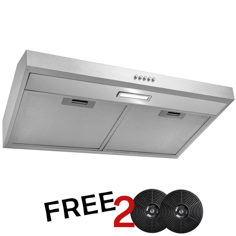 24" Convertible Under Cabinet Range Hood in Stainless Steel with Carbon Filters