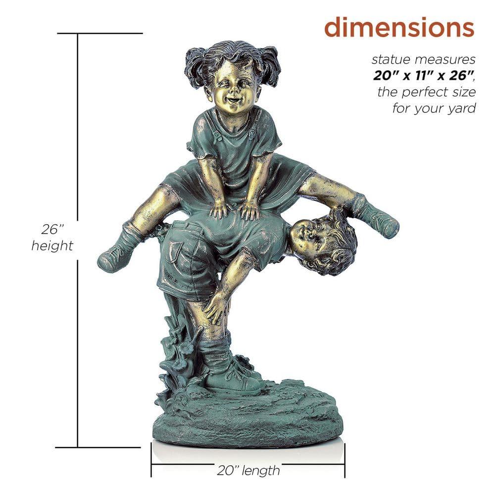 Alpine Corporation Niña Saltando sobre la Estatua Del Niño