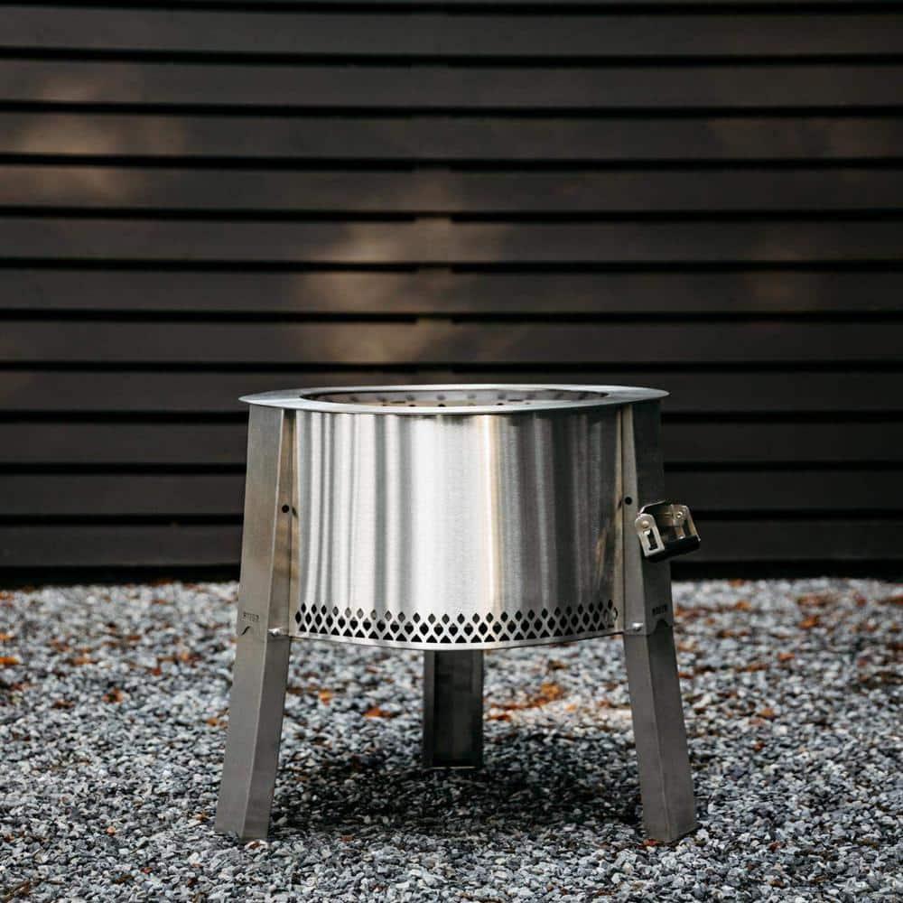 Breeo Multi-Fuel Stainless Steel Fire Pit Portable wih Smokeless Weather Resistant
