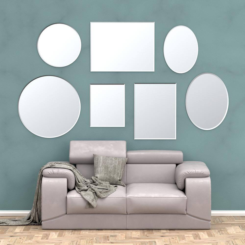 Flush Mount 26.5"H Frameless Oval Mirror