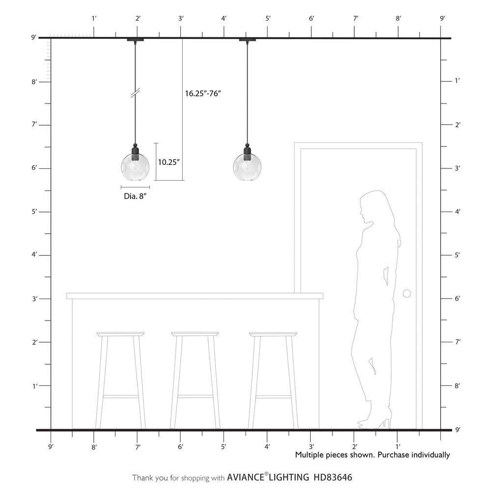 Livex Lighting Downtown 1 - Light Pendant in  Brushed Nickel