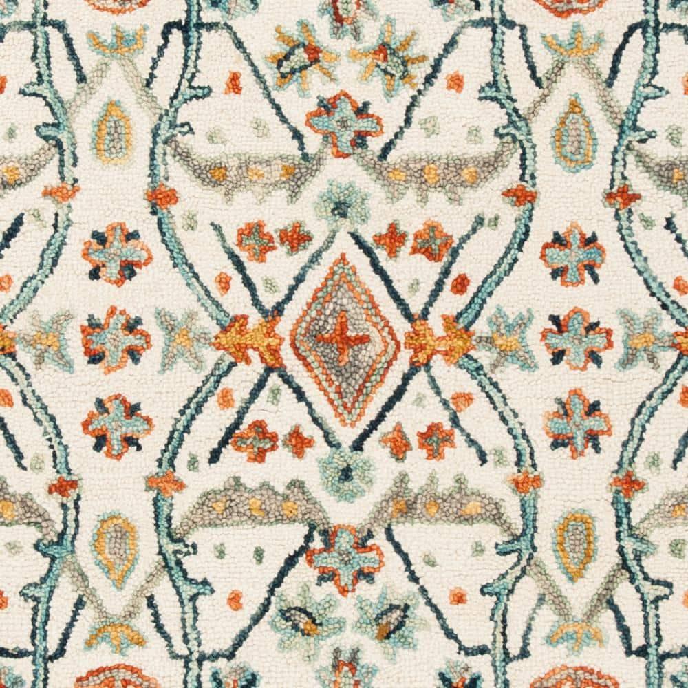 Aspen APN308 Hand Tufted Indoor Area Rug - Ivory/Blue - 4'x6' - Safavieh