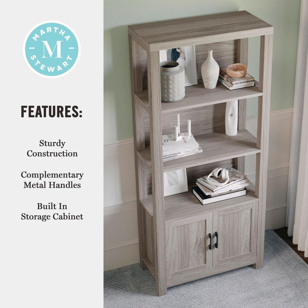 Martha Stewart Teague Martha Stewart 68" Shaker Bookcase with Storage Cabinet